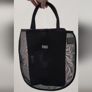 Vintage 90s Dolce & Gabbana mesh handbag with black pouch
